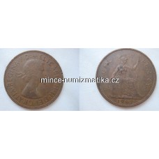 One Penny 1962 - Anglie 1 penny Elizabeth II